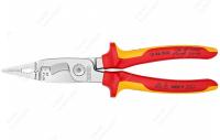 KN-1386200	Клещи электромонтажные VDE, 6-в-1, 200 мм, хром, 2-комп диэлектрические ручки