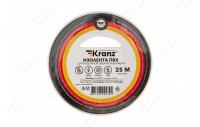 KR-09-2201 Изолента ПВХ KRANZ 19 мм х 25 м, белая, упаковка 5 роликов