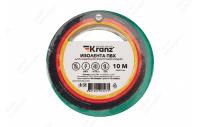 KR-09-2003 Изолента ПВХ KRANZ 15 мм х 10 м, зеленая, упаковка 10 роликов