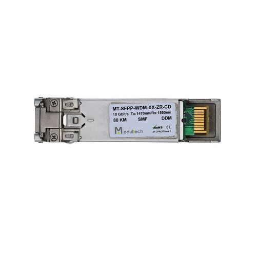 Модуль SFP+ WDM 10 Гбит/с, 80 км, 1550/1490 нм, SMF, LC