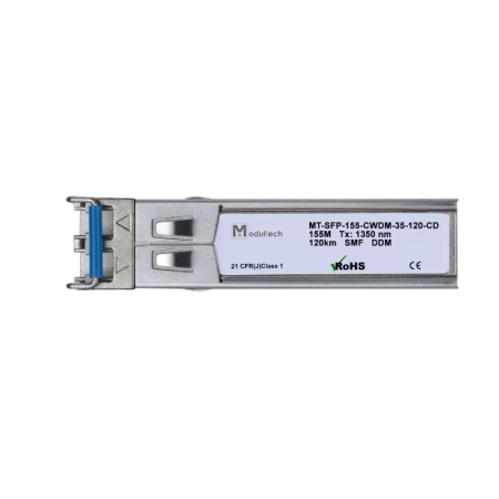 Модуль SFP CWDM 155 Мбит/с, 120 км, 1350 нм, SMF, LC