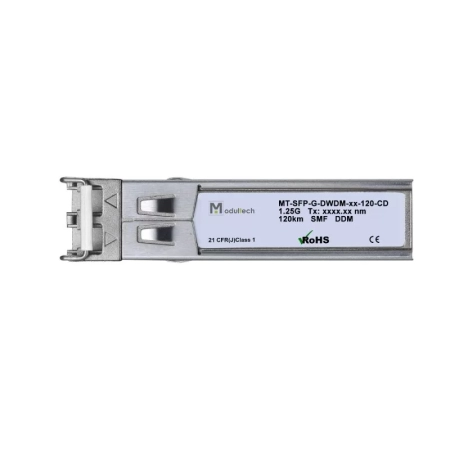 Модуль SFP DWDM 1,25 Гбит/с, 120 км, 1528,77-1565,5 нм, SMF, LC