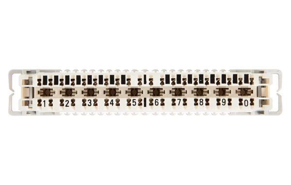 6089 1 121-02 Плинт LSA-PROFIL 2/10 с нормально замкнутыми контактами с маркировкой 1...0