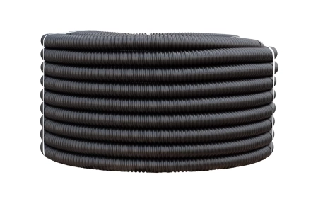 Труба ССД-Пайп УльтраФ, OD=63 мм, 800N, SN22, с протяжкой (бухта 100 м) Труба полимерная жёсткая гофрированная спиральная ультрафиолетостойкая, не распространяющая горение