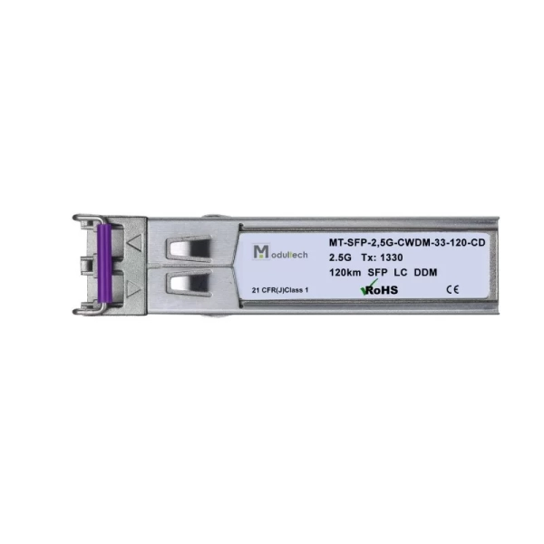 Модуль SFP CWDM 2.5 Гбит/с, 120 км, 1330 нм, SMF, LC