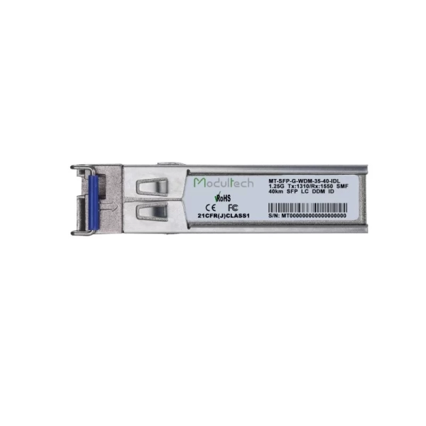 Industrial SFP WDM 1,25 Гбит/с, 40 км, 1310/1550 нм, SMF, LC