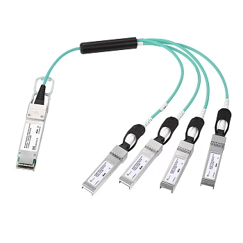 AOC кабель QSFP28 – 4xSFP28, 4×25 Гбит/с, 3 м