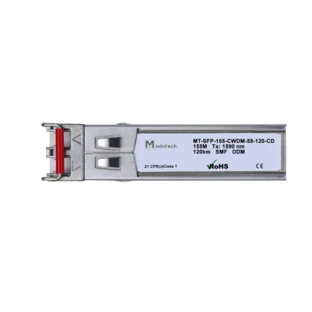 Модуль SFP CWDM 155 Мбит/с, 120 км, 1590 нм, SMF, LC