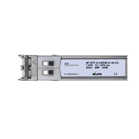 Модуль SFP CWDM 1,25 Гбит/с, 40 км, 1470 нм, SMF, LC