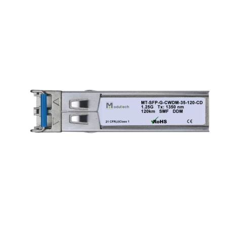 Модуль SFP CWDM 1,25 Гбит/с, 120 км, 1350 нм, SMF, LC