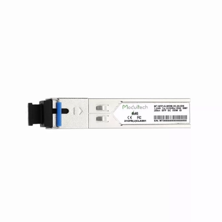 Industrial SFP WDM 1,25 Гбит/с, 20 км, 1310/1490 нм, SMF, SC