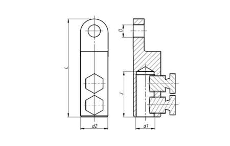 Наконечник болтовой 2НБ-3 (150-240 мм2)