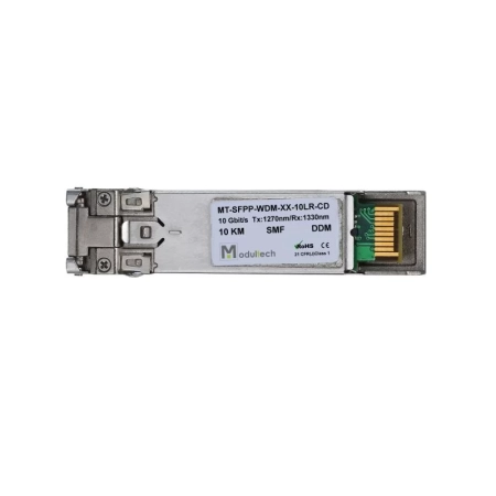 Модуль SFP+ WDM 10 Гбит/с, 3 км, 1270/1330 нм, SMF, LC