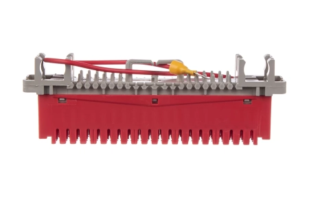 Плинт заземления универсальный ПВТ 10 пар, красный