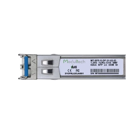 Industrial SFP 1,25 Гбит/с, 2 км, 1310 нм, SMF, LC