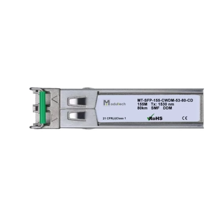 Модуль SFP CWDM 155 Мбит/с, 80 км, 1530 нм, SMF, LC