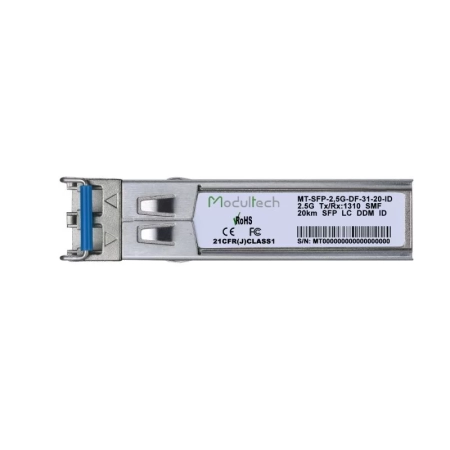 Industrial SFP 2,5 Гбит/с, 20 км, 1310 нм, SMF, LC