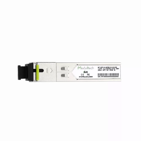 Industrial SFP WDM 1,25 Гбит/с, 20 км, 1550/1310 нм, SMF, SC