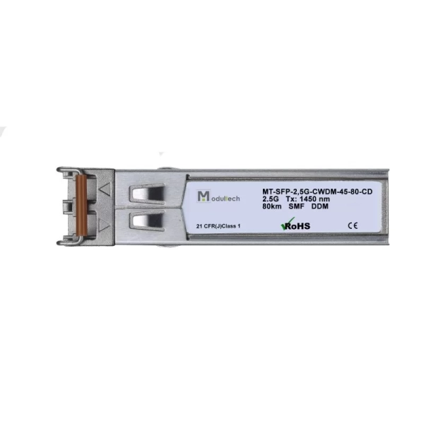 Модуль SFP CWDM 2,5 Гбит/с, 80 км, 1450 нм, SMF, LC