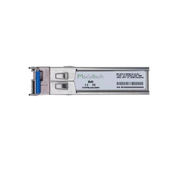 Industrial SFP WDM 1,25 Гбит/с, 10 км, 1310/1550 нм, SMF, LC